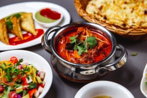 comida india en el Albir-carne